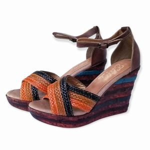 Elite by Corkys "Elite Jamie" Platform leather Shoes Sandals Woman's Size 10